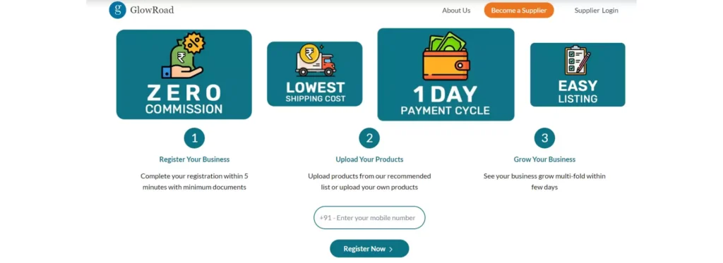 glowroad supplier login