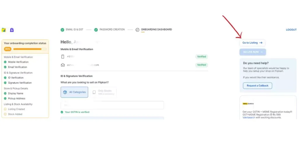flipkart seller panel