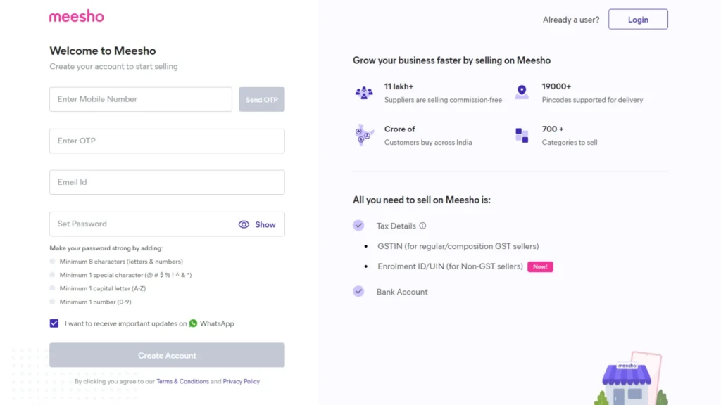 Meesho Registration
